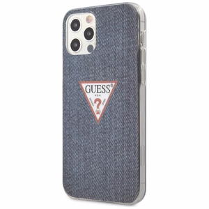 Guess GUHCP12LPCUJULDB iPhone 12 Pro Max 6.7" tummansininen / tummansininen kotelo Jeans Collection -mallisto