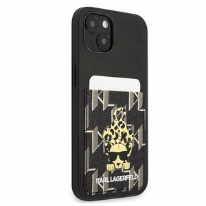 Karl Lagerfeld Karlimals Cardslot suojakuori iPhone 13:lle - musta