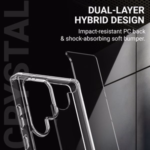 Crong Crystal Shield Cover suojakuori Samsung Galaxy S25 -laitteelle, läpinäkyvä