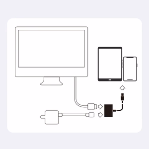 Joyroom S-H141 -adapteri Lightning (uros) - HDMI FullHD 1080p 60Hz (naaras) / Lightning (naaras) - valkoinen