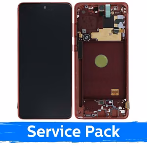 LCD Näyttö yhteensopiva Samsung N770 Note 10 Lite kehyksellä / Aura Red / (Service Pack)