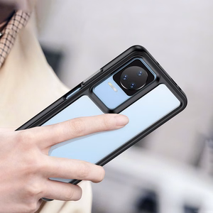 Outer Space Case for Xiaomi Poco F4 5G cover with a flexible frame blue
