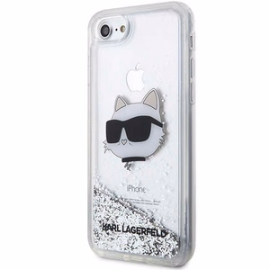 Karl Lagerfeld KLHCI8LNHCCS iPhone 7/8/ SE 2020/2022 silver/silver hardcase Glitter Choupette Head