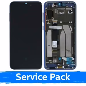 LCD-näyttö yhteensopiva Xiaomi Mi 9 SE kehyksellä / sininen / (Service Pack)