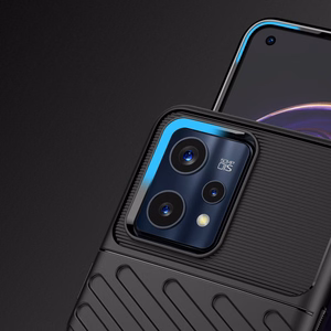 Thunder Case Joustava panssaroitu suojus Realme 9 Pro + (9 Pro Plus) musta
