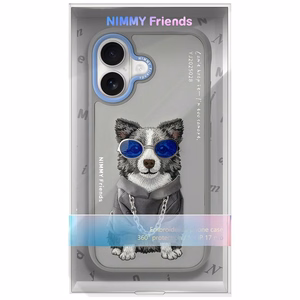 Nimmy Glasses Cool Nag Suojakuori iPhone 17:lle - Harmaa