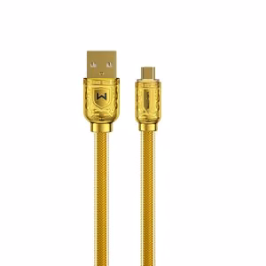 WEKOME WDC-161 Sakin Series USB-A–Micro-USB charging and data cable, 1 m, 6 A, gold