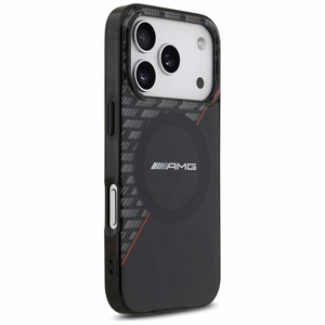 Mercedes AMG IML Double Layer Rhombs -suojakuori laitteelle iPhone 18 Pro / 17 Pro, MagSafe-yhteensopiva – musta ja punainen