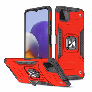 Wozinsky Ring Armor Case Kickstand Kova Rugged Cover Samsung Galaxy A22 4G punainen
