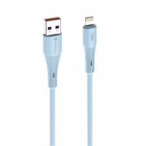 USB A - Lightning Forcell F-Energy 2,4A 12W Silicone kaapeli 1 m C343 sininen