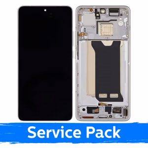 LCD Display Compatible With Xiaomi Poco F7 Pro 5G with Frame / Silver / (Service Pack)