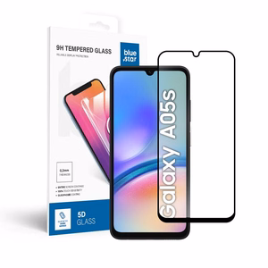 Tempered glass to Samsung Galaxy A05s (full glue / case friendly) Blue Star 5D black