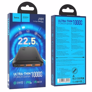 Varavirtalähde (f) Hoco 10000 mAh PD QC 3A 22,5W J101 musta