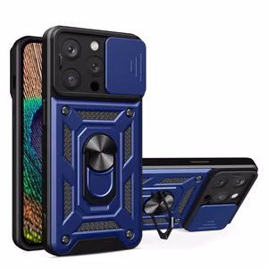 Hybrid Armor Camshield kotelo iPhone 14 Pro panssaroitu kotelo kameran suojus sininen