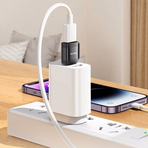 Hoco UA31C - OTG-sovitin USB-C - USB-A 3A (musta)