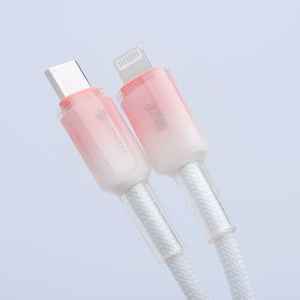 Kaapeli USB C - Lightning Forcell F-Energy PD 3A 27W Gradient 1 m C356 valkoinen