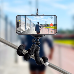 Taipuisa jalusta puhelimelle ja selfiekameralle