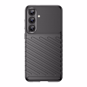 Thunder Suojakuori Samsung Galaxy S25+ Silikoninen panssarisuoja - Musta