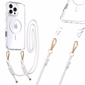 Tel Protect Strap Clear Suojakuori iPhone 17 Air:lle valkoinen