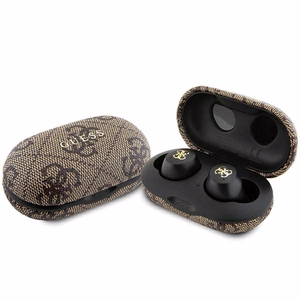 TWS Guess 4G Metal Bluetooth Kuulokkeet ENC telakointiasemalla - ruskea