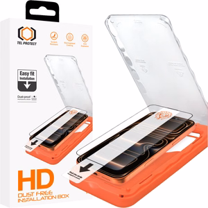 Tel Protect Dust-Free Easy Fit HD Titan karkaistu lasi Iphone 17 Pro Max musta