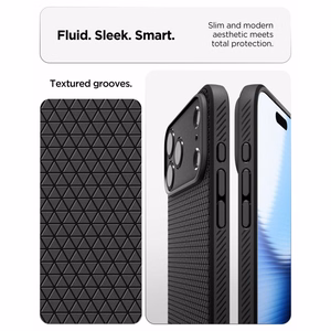 Spigen Liquid Air suojakuori mallille iPhone 18 Pro Max / 17 Pro Max – väri: mattamusta
