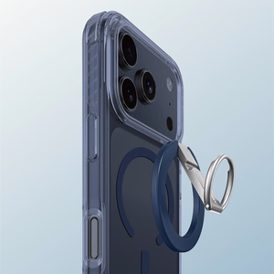AmazingThing Titan Pro Grip Ring Set Suojakuori iPhone 17 Pro:lle MagSafe-yhteensopiva - sininen