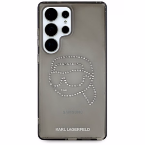 Karl Lagerfeld Rhinestones Karl Head Logo Suojakuori Samsung Galaxy S25 Ultra Musta