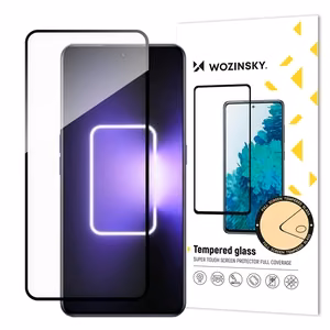 Wozinsky Full Glue Tempered Glass koko näytön peittävä kehyksellinen karkaistu lasi Realme GT Neo 5 / Realme GT3 -puhelimelle, 9H, musta kehys