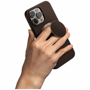 Uniq Keva Air Magclick Lataus GripFit Suojakuori iPhone 16 Pro:lle - Ruskea