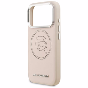 Karl Lagerfeld K Head Point Logo MagSafe Suojakuori iPhone 17 Prolle - Vaaleanpunainen