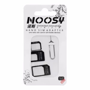 Adapterisarja Nano SIM/Micro, Micro SIM ja Nano/SIM (NOOSY 3in1) musta