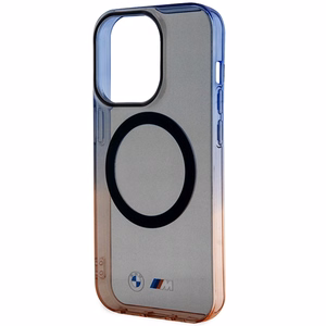 BMW BMHMP14LHTGE Suojakuori iPhone 14 Pro 6.1" harmaa/harmaa hardcase Gradient Bumper MagSafe