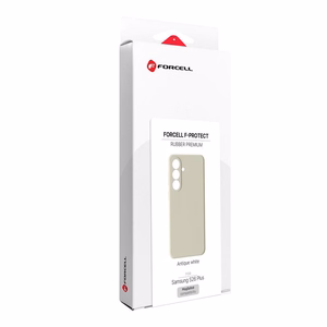 Suojakuori Samsung S26 PLUS Forcell F-Protect Rubber Premium yhteensopiva MagSafen kanssa antiikkivalkoinen
