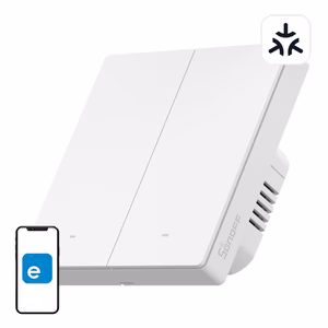 SONOFF M5-2C-86W WiFi Matter älykäs seinäkytkin (2-kanavainen)