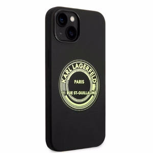 Karl Lagerfeld KLHCP14MSRSGRCK iPhone 14 Plus 6.7 kovakuori musta / musta Silicone RSG