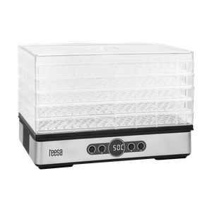 TEESA sieni-, vihannes- ja hedelmäkuivuri, 400 W, 5 ritilää, näyttö, ilmankierto