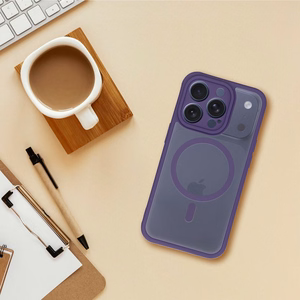 Suojakuori iPhone 16 PRO MAX:lle Full Matte Mag Cover MagSafe-yhteensopiva violetti