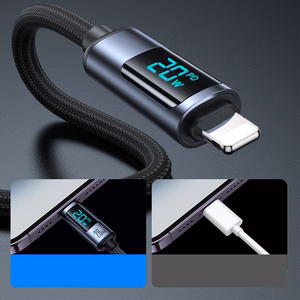 Joyroom Prism Series A16 Lightning / USB-C PD 20W kaapeli 1.2m - musta