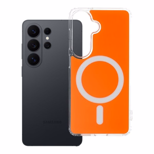 Case for Samsung S26 Clear Fusion Mag Cover compatible with MagSafe hermes orange