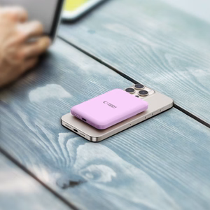 Tech-Protect LifeMag MagSafe PB10 5000mAh Power Bank - vaaleanpunainen