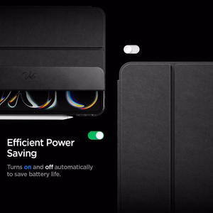 Spigen Liquid Air Folio Suojakuori iPad Pro 11 (2024) iPad Pro 11 (2025) -tabletille - musta