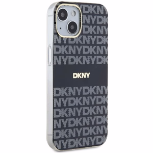 DKNY IML Mono ja Raita MagSafe Suojakuori iPhone 15/14/13:lle - musta
