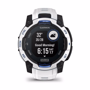 Garmin Instinct 3 Solar -kello, 45 mm, valkoinen