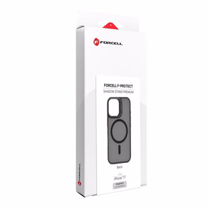 Case for iPhone 17 Forcell F-Protect Shadow Stand Premium compatible with MagSafe black