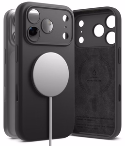 Ringke MagSafe -silikonisuojakuori laitteelle iPhone 18 Pro – musta