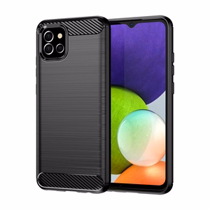 Carbon Case Joustava kansi Kotelo Samsung A03S EU (166.5) musta