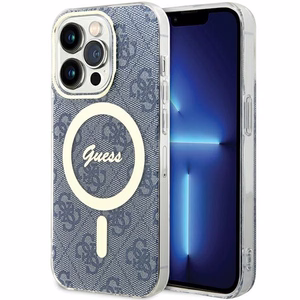 Guess IML 4G MagSafe case for iPhone 15 Pro - blue