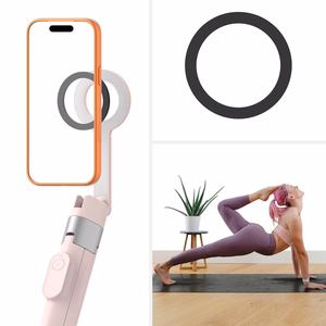 Tech-Protect L10S Bluetooth-selfiekeppi, vaaleanpunainen ja harmaa