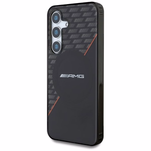 AMG Double Layer Rhombs MagSafe Suojakuori Samsung Galaxy S25+:lle - musta/punainen